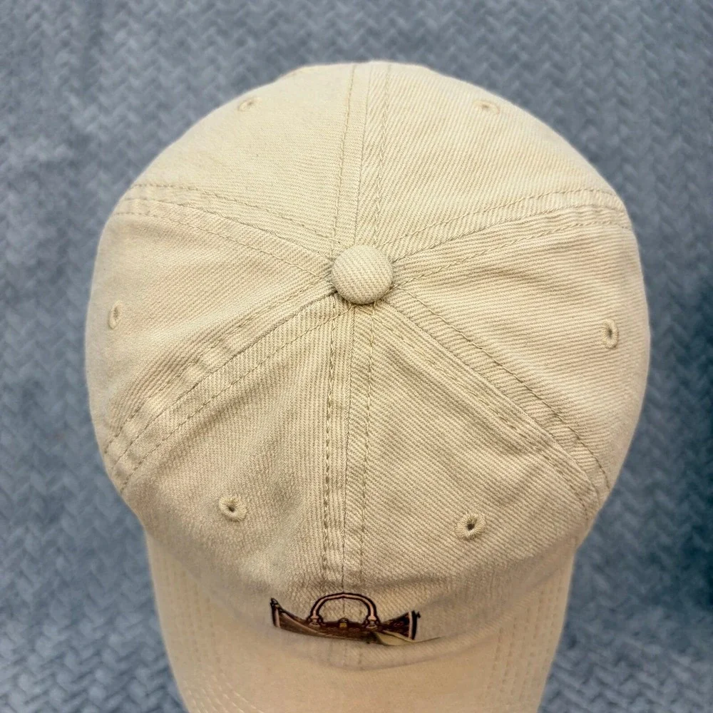 Otto Tan Khaki Dad Hat Baseball Cap Embroidered Bag and Heel Graphic Adjustable